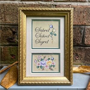 Gold Framed Floral Artwork